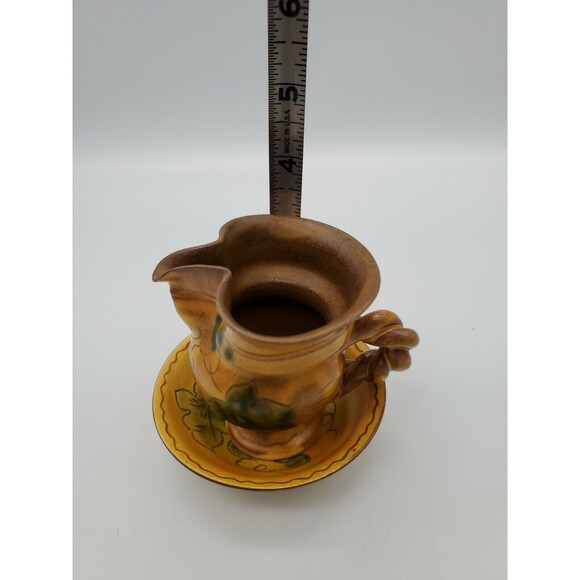 Vintage SN LIECHTENSTEIN Grapevine Leaf Pattern Mini Bowl & Pitcher Creamer - Picture 7 of 12